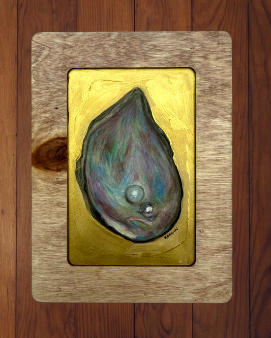 Framed Oyster Print (Gold)