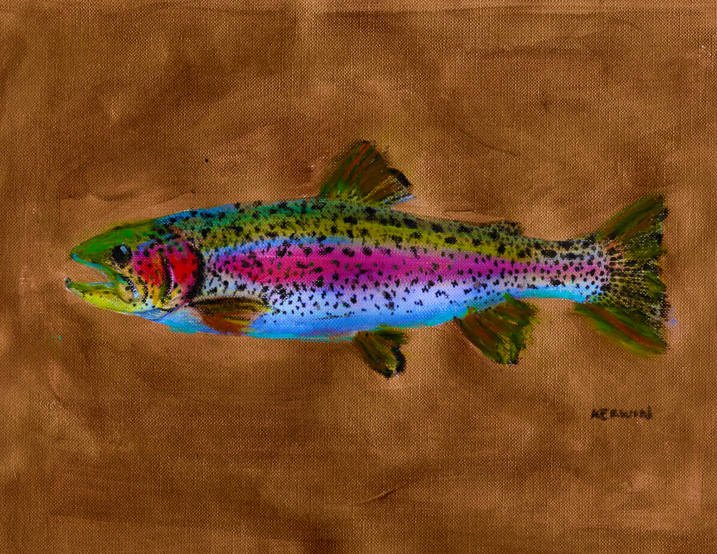 11" x 14" Rainbow Trout Print